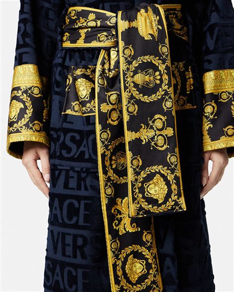 versace logo toweling baroque bathrobe|Versace i love baroque.